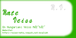 mate veiss business card